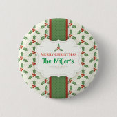 FUN! Weihnachtsschaltfläche - Personalisiert - Nam Button (Vorderseite)
