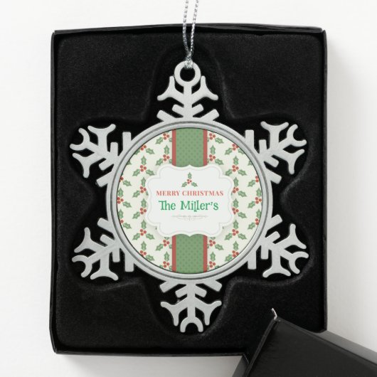 FUN! Weihnachtsschneeflocke - Personalisiert - Nam Schneeflocken Zinn-Ornament (Box)