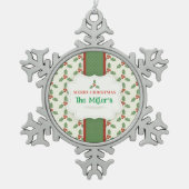 FUN! Weihnachtsschneeflocke - Personalisiert - Nam Schneeflocken Zinn-Ornament (Vorderseite)