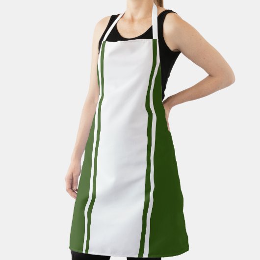 Fun weiße Streifen Wald grüne Kanten Schürze (InSitu)