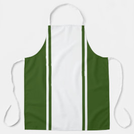 Fun weiße Streifen Wald grüne Kanten Schürze