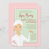 Fun Wellness-Center Girl Birthday Wellness-Center  Einladung (Vorne/Hinten)