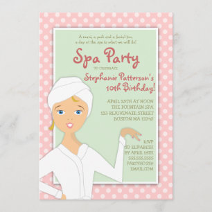 Fun Wellness-Center Girl Birthday Wellness-Center  Einladung