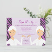 Fun Wellness-Center Girl Geburtstag Wellness-Cente Einladung (Stehend Vorderseite)