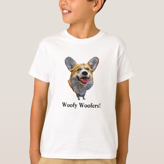 Fun Welsh Corgi Dog Boys T - Shirt (Vorderseite)