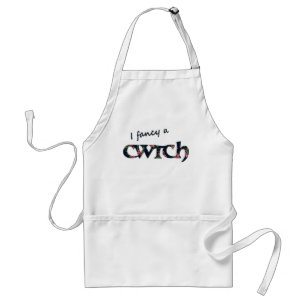 Fun Welsh Cwtch Schürze, floral Schürze
