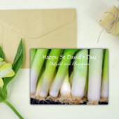 Fun Welsh Leeks St David's Day Personalisiert Karte