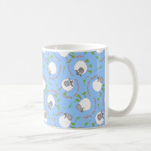 Fun Welsh Sheep Custom Coffee Tasse (Rechts)