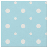 Fun Welsh Sheep Polka Punkte auf Sky Blue Fabric Stoff (Nahaufnahme)