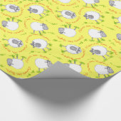 Fun Welsh Sheep, Wales Forever Custom Giftwrap Geschenkpapier (Ecke)