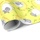 Fun Welsh Sheep, Wales Forever Custom Giftwrap Geschenkpapier (Rolleneckpunkt)