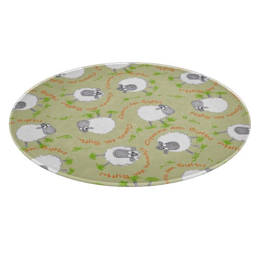 Fun Welsh Sheep, Wales Forever Cutting Board Schneidebrett (Ecke)
