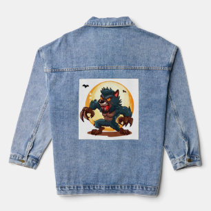 Fun werewolf Cartoon Jeansjacke