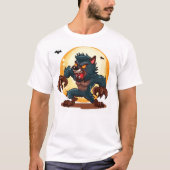 Fun werewolf Cartoon T-Shirt (Vorderseite)