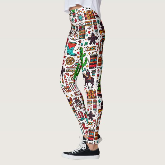 Fun Western Pattern Christmas Leggings (Links)