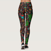 Fun Western Pattern Weihnachten Leggings (Rückseite)