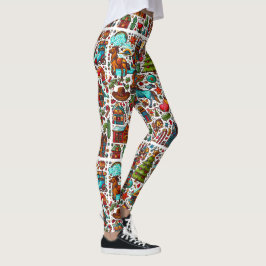 Fun Western Pattern Weihnachten Leggings