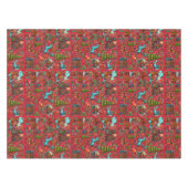 Fun Western Pattern Weihnachten Rot Tischdecke (Vorderseite (Horizontal))
