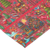 Fun Western Pattern Weihnachten Rot Tischdecke (Schrägansicht)