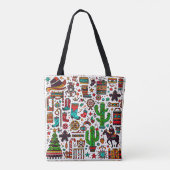 Fun Western Pattern Weihnachten Tasche (Rückseite)