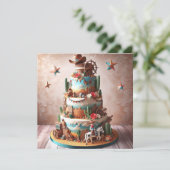 FUN WESTERN THEMED KINDERGEBURTSTAG KARTE (Stehend Vorderseite)