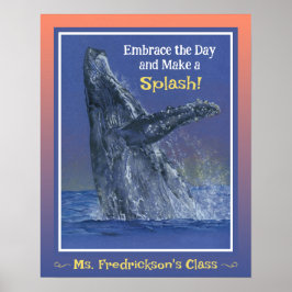 Fun Whale Print für die Sunset Border des Klassenz Poster