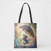 Fun Whimsical April Dusche Niedliche Maus Tasche (Vorderseite)