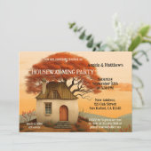 Fun Whimsical Artistic Housewarming Einladung (Stehend Vorderseite)