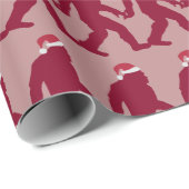 Fun & Whimsical Bigfoot in der Roten Weihnachtsman Geschenkpapier (Rolleneckpunkt)