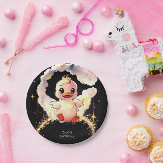 Fun Whimsical Duck Birthday Pappteller (Party)