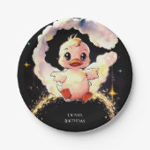 Fun Whimsical Duck Birthday Pappteller (Vorderseite)