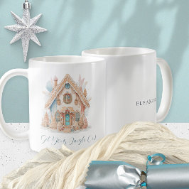 Fun Whimsical Gingerbrei House Name Weihnachten Kaffeetasse