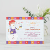 Fun Whimsical Holiday Cookie Exchange Party Einladung (Stehend Vorderseite)