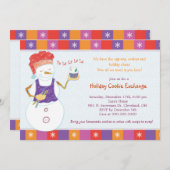Fun Whimsical Holiday Cookie Exchange Party Einladung (Vorne/Hinten)