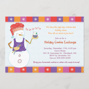 Fun Whimsical Holiday Cookie Exchange Party Einladung