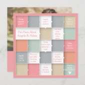 Fun Whimsical Infographic Foto Save the Date (Vorne/Hinten)