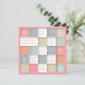 Fun Whimsical Infographic Foto Save the Date (Stehend Vorderseite)