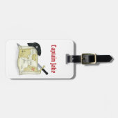 Fun Whimsical Pirate Treasmap Custom Gepäckanhänger (Vorderseite horizontal)