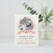 Fun Whimsical Save the Date Foto Cards Ankündigungspostkarte (Stehend Vorderseite)