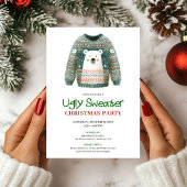 Fun Whimsical Ugly Sweater Holiday Invitation Einladung