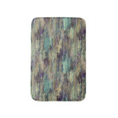 Fun Whimsical Violet Lila Taupe Aquamarine Strip P Badematte (Vorderseite Vertikal)