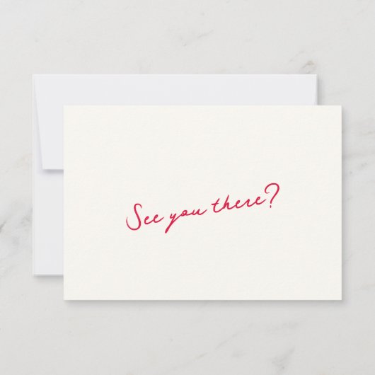 Fun Whimsical Wavy Bright Border & Script Wedding RSVP Karte (Rückseite)