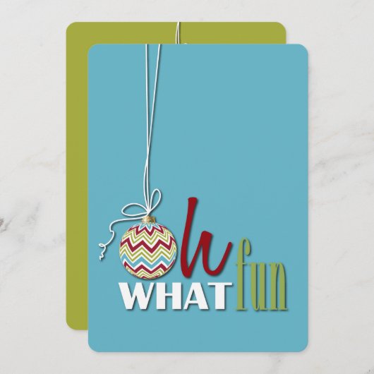 Fun Whimsical Weihnachten Party Einladung (Vorne/Hinten)