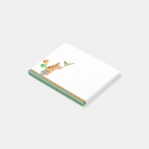 Fun whimsy Rhino auf einem Einrad Kunst Post, es n Post-it Klebezettel