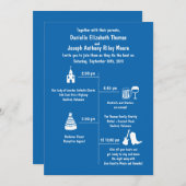 Fun Whimsy Timeline Hochzeit Einladung (Vorne/Hinten)