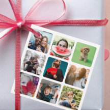 Fun White 9 Photo Square 