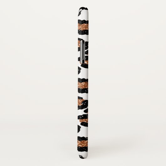 Fun White and Gold Foil Geetah Muster Case-Mate iPhone Hülle (Hinten/Rechts)