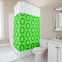 Fun White Black Bright Lime Green Geometric Art