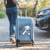 Fun White Boxer Dog Car Stickers Aufkleber (Koffer Insitu)