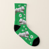 Fun White Boxer Dog Socken (Rechts - Außen)